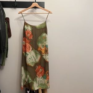 Vtg Silk Dress Cerruti 1881 XS Spaghetti Straps